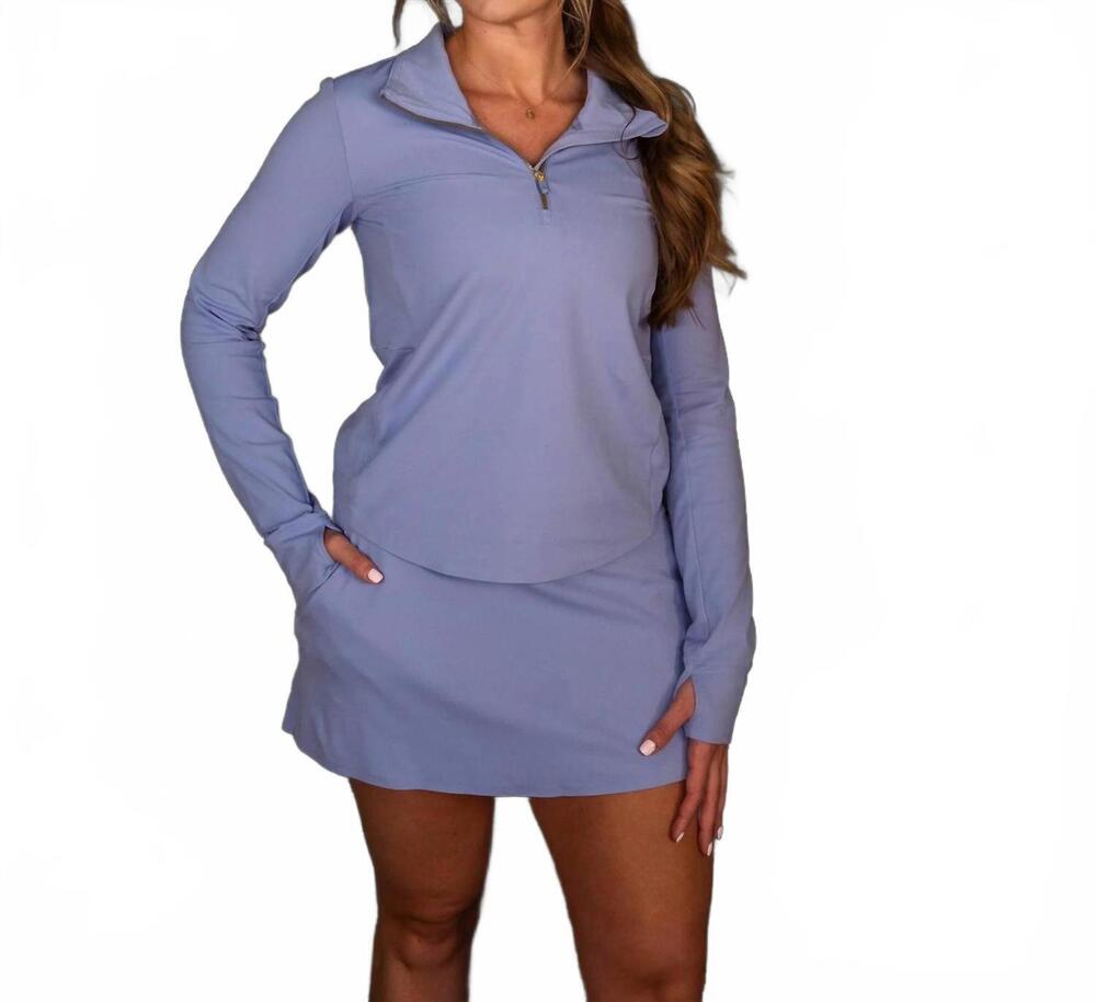 NEW RHONE women's course to court top in hydrangea blue